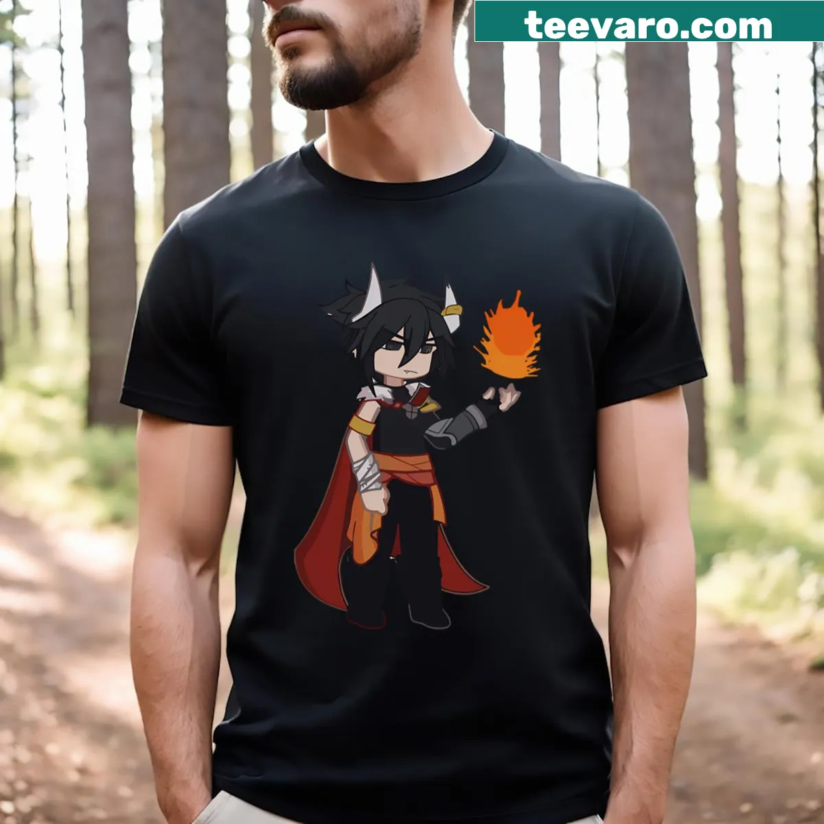 Whimsical 'My Inner Demons' typography t-shirt with playful design — on a men's t-shirt