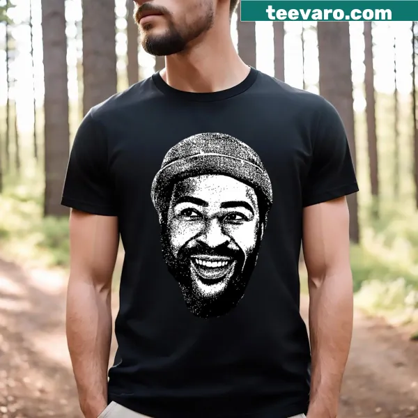 Artistic T-shirt honoring Marvin Gaye with a unique design