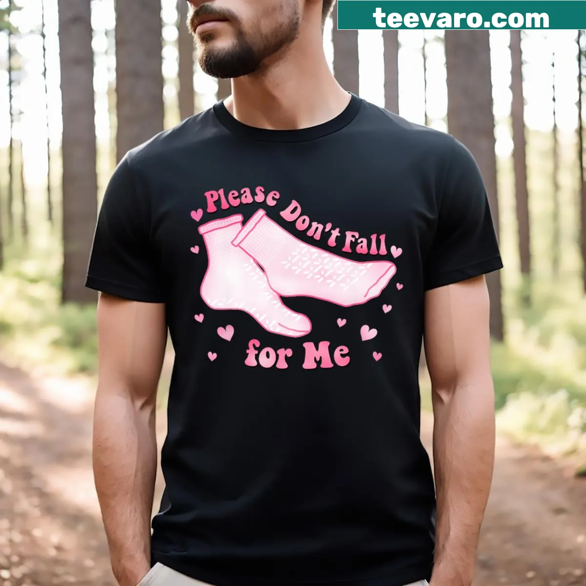 Funny Valentine's shirt for nurses with playful text — on a men's t-shirt