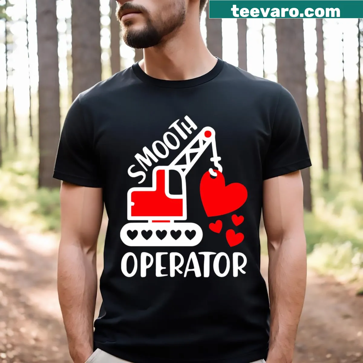 Stylish text design on a Smooth Operator Valentine T-shirt — on a men's t-shirt