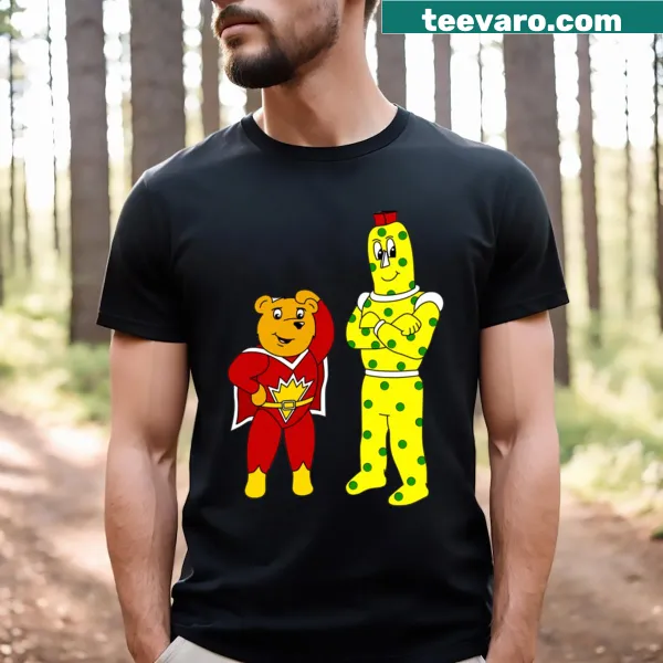 Cute cartoon design featuring Superted on a kids' T-shirt