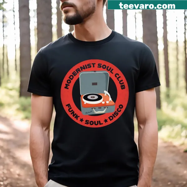 Minimalist vintage T-shirt with modernist typography