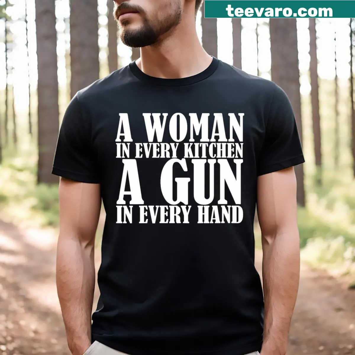 Sarcastic retro V-neck tee with empowering text — on a men's t-shirt