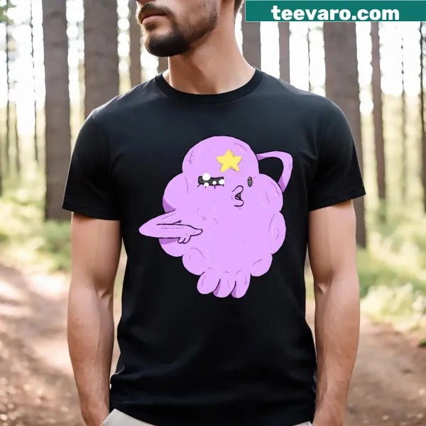 Illustration of Lumpy Space Princess from Adventure Time on a t-shirt