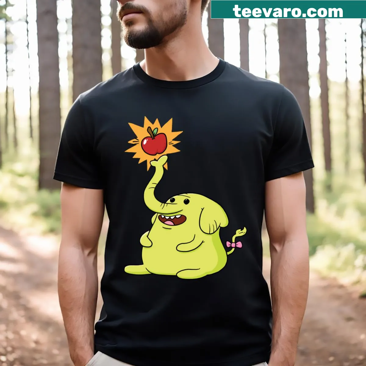 Adventure Time Tree Trunks t-shirt with quirky graphic design — on a men's t-shirt
