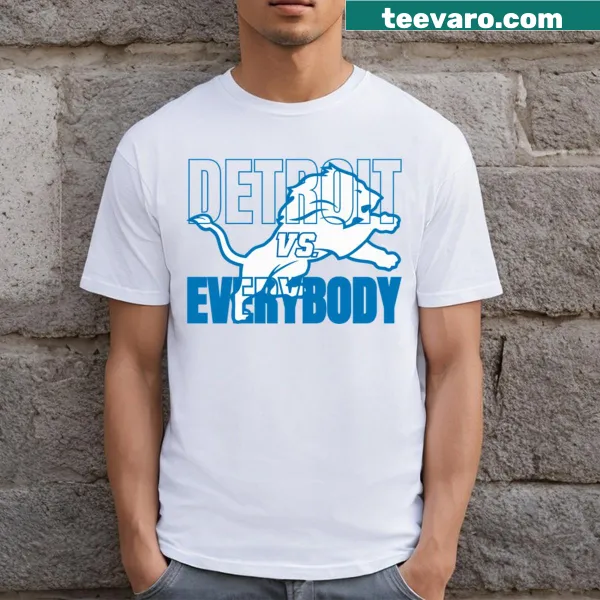 Vintage distressed Detroit Vs Everybody graphic on a T-shirt