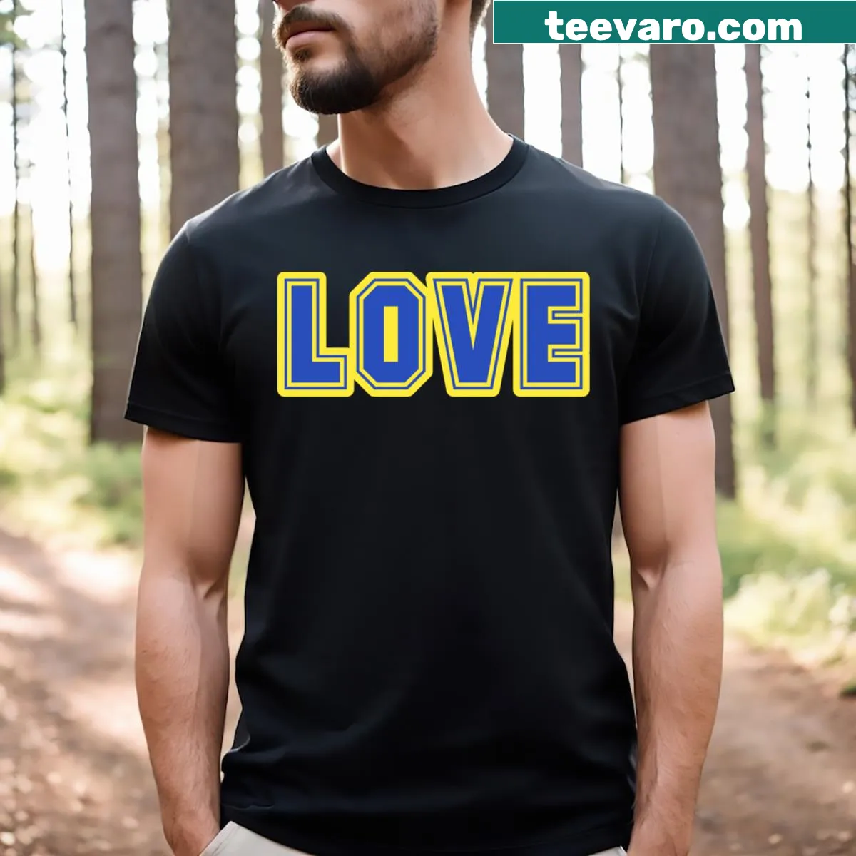 Eternal Embrace wording on a stylish t-shirt — on a men's t-shirt