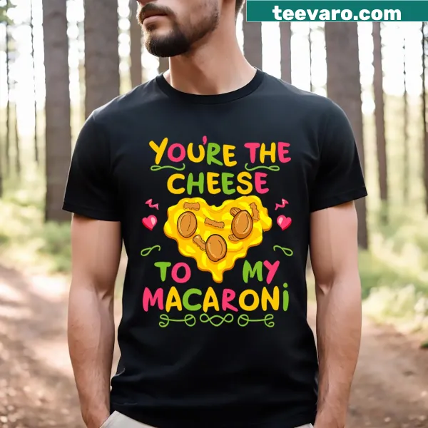 Cute food-themed typography on a t-shirt about love