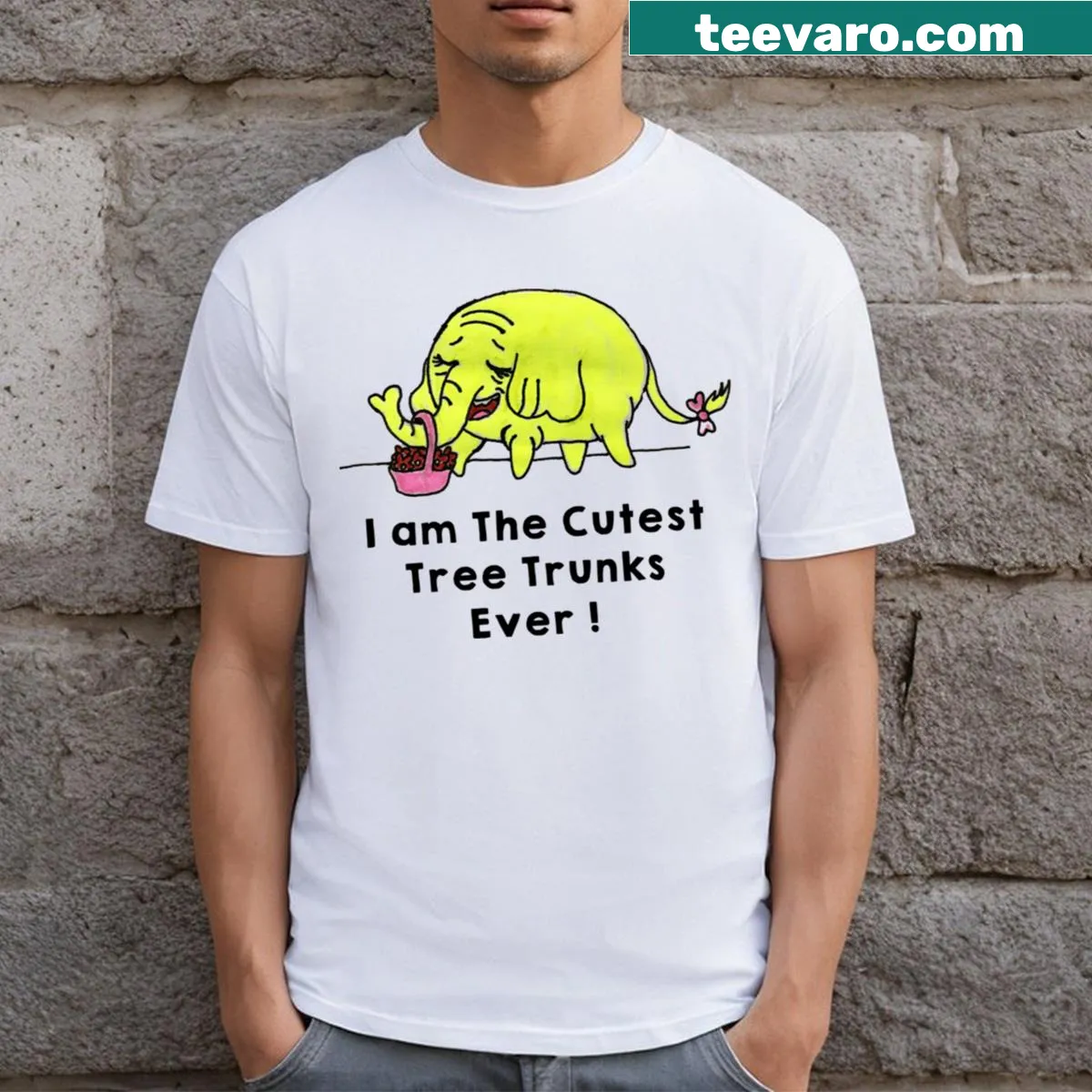 Cute Adventure Time Tree Trunks T-shirt for kids with playful graphics — on a men's t-shirt