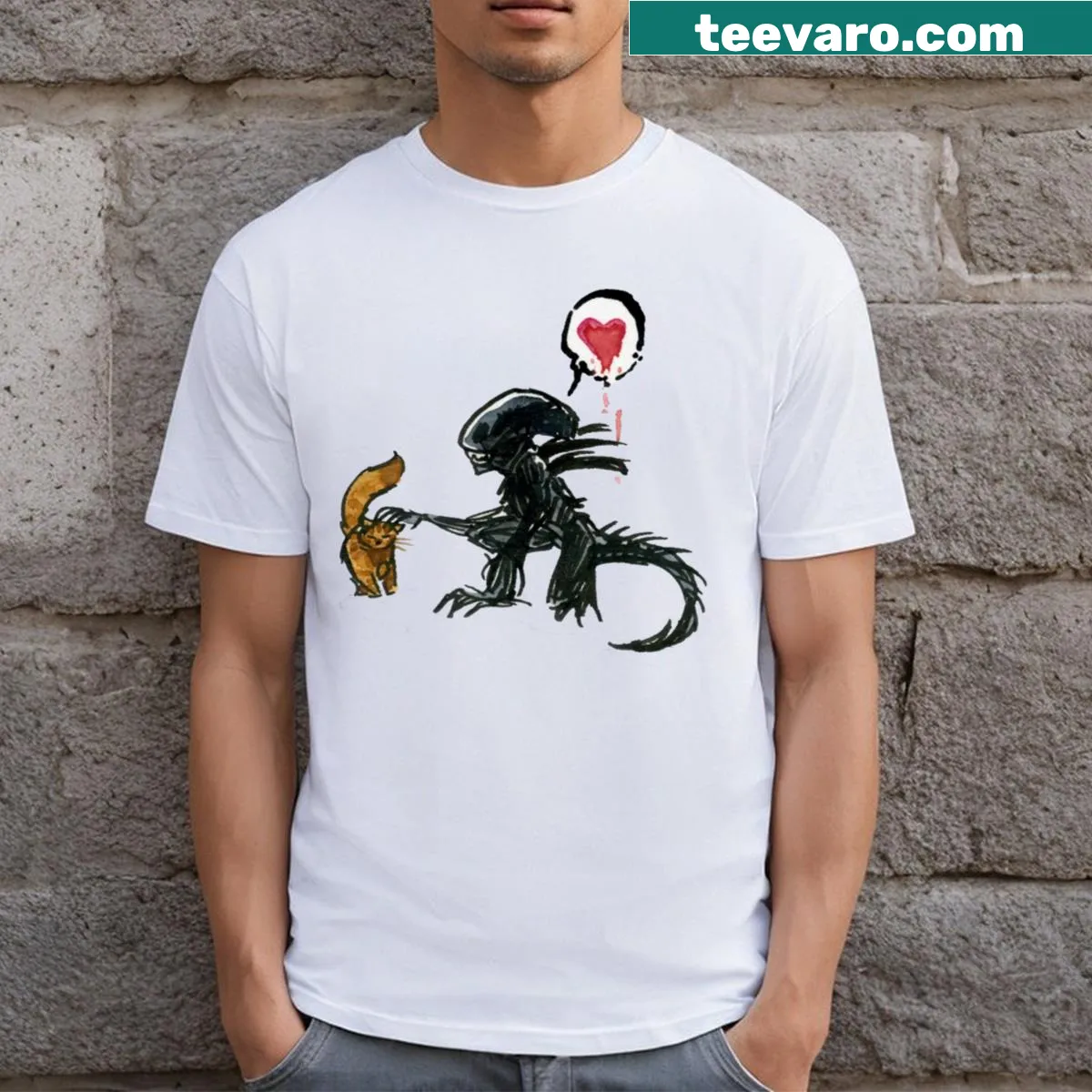T-shirt with the phrase 'Jonesing For Some Love' in playful typography — on a men's t-shirt