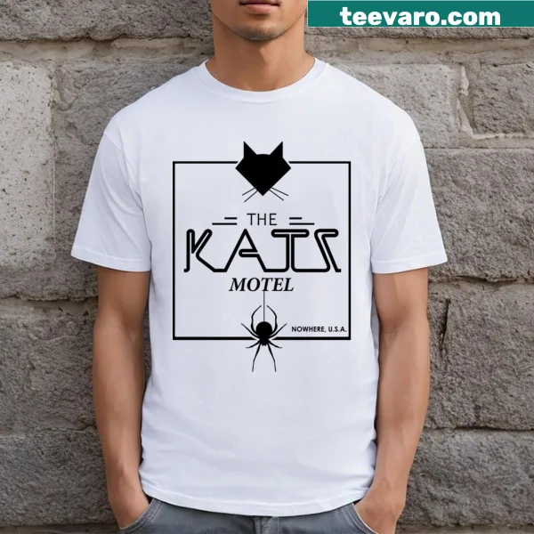 Illustrated t-shirt featuring Katz Motel from Courage The Cowardly Dog