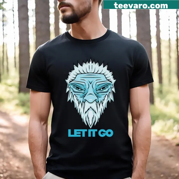 Bold typography T-shirt with the phrase 'Let It Go' for motivation