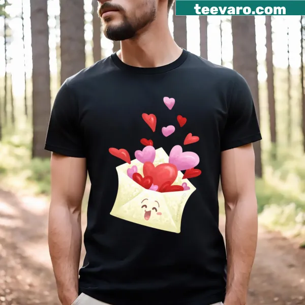 T-shirt featuring hand-lettered design inspired by love letters
