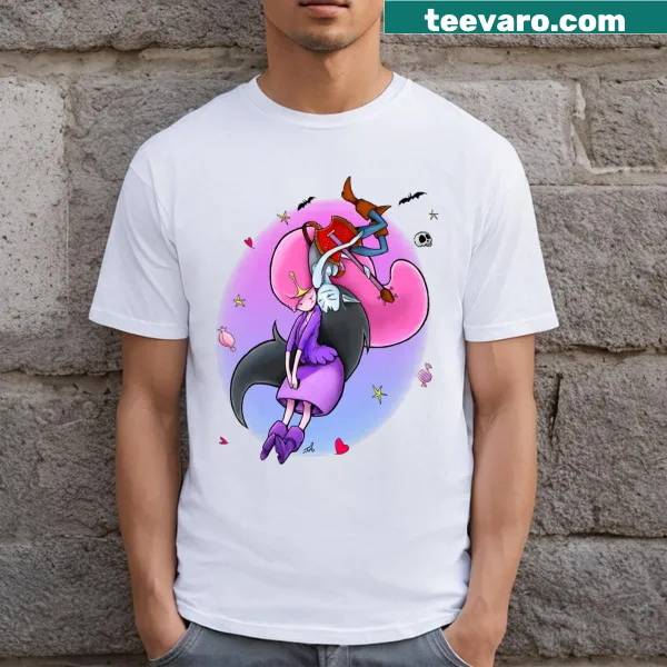 Cute illustrated t-shirt featuring Marceline and Princess Bubblegum