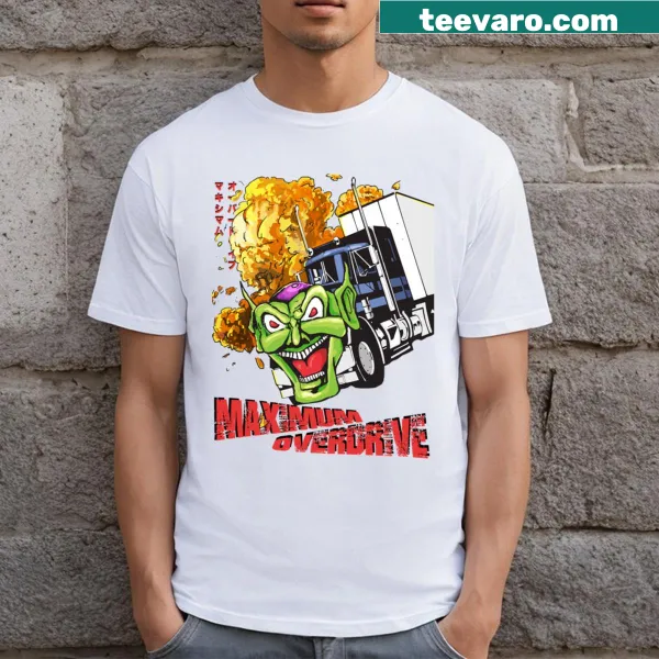 Vintage distressed T-shirt with Maximum Overdrive graphic