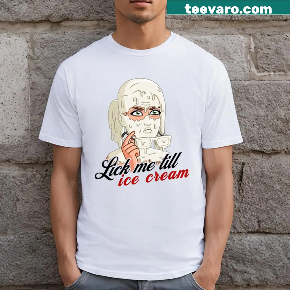 Light-hearted Valentine's Day T-shirt with playful phrase — on a men's t-shirt