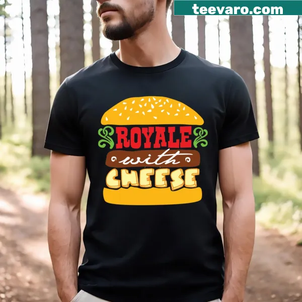 Typography t-shirt featuring 'Royale With Cheese' from Pulp Fiction