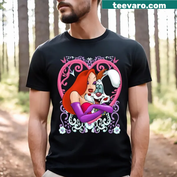 Cute bunny graphic with hearts for Valentine's Day T-shirt for kids