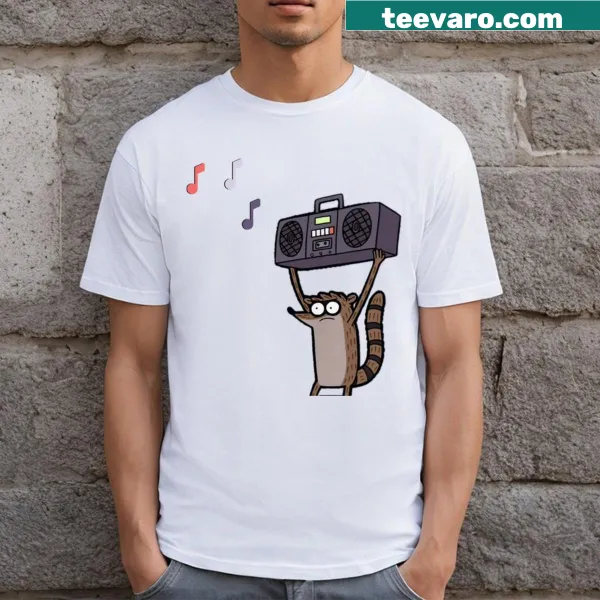 T-shirt featuring Rigby's mixtape from Regular Show
