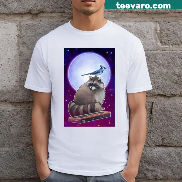 Dynamic graphic t-shirt featuring elements from Regular Show