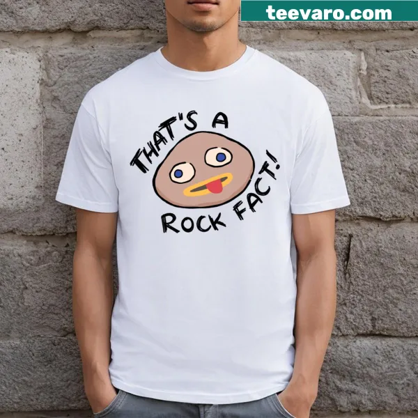 Text design on 'That's Rock Fact' T-shirt