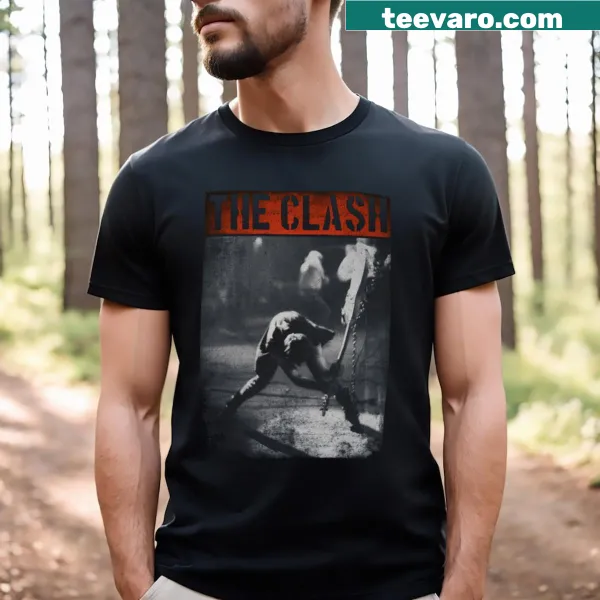 Bold text t-shirt celebrating The Clash band