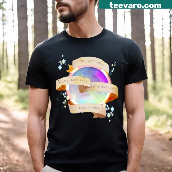 Minimalist t-shirt featuring an abstract typographic design