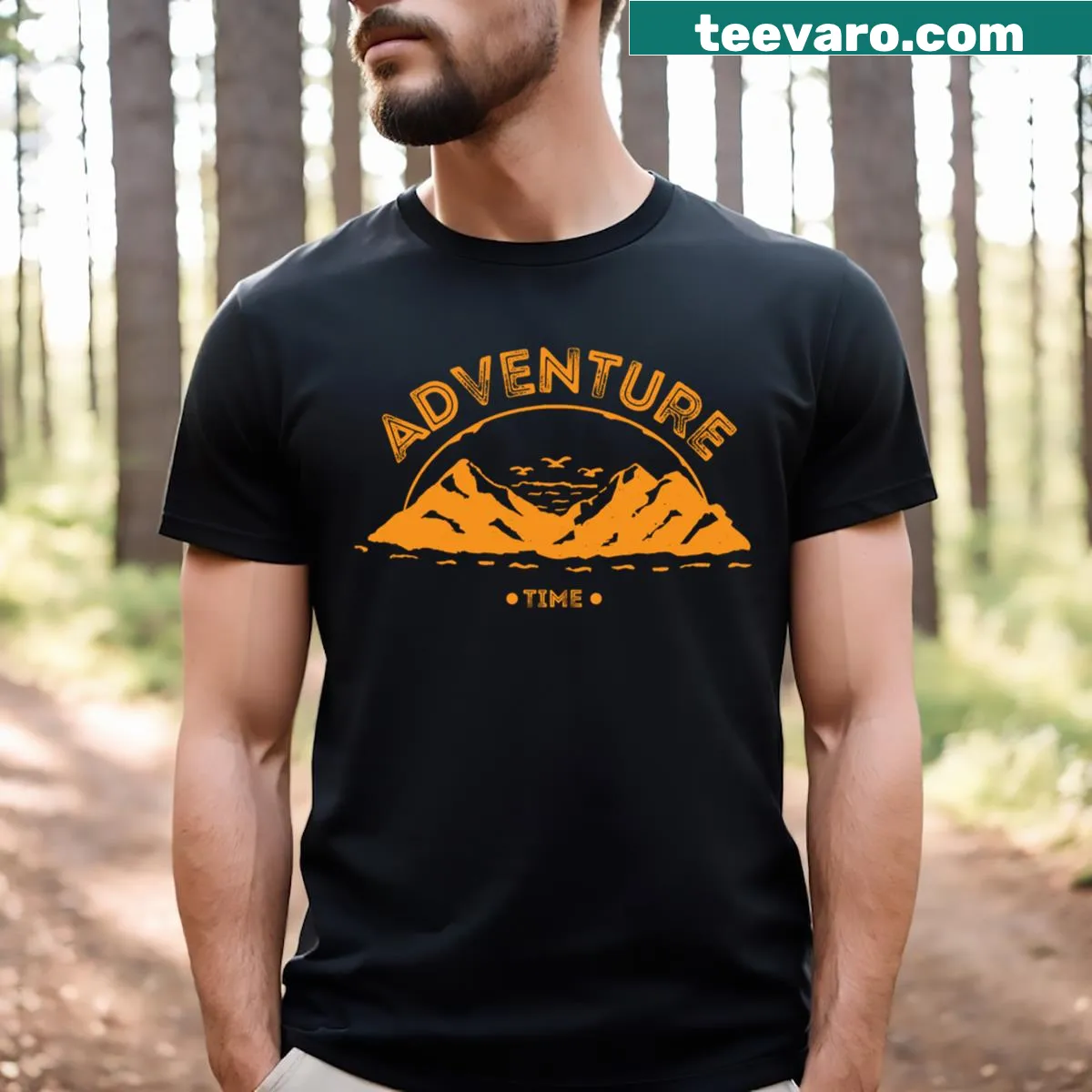 Dynamic graphic inspired by Adventure Time on a T-shirt — on a men's t-shirt
