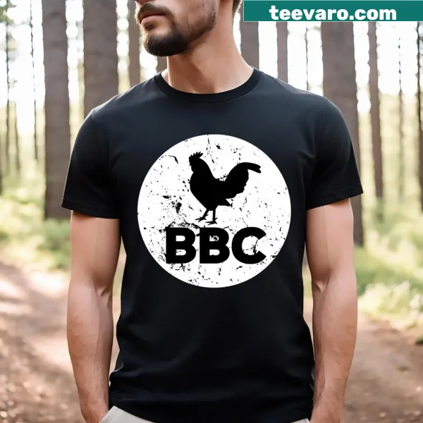 Funny t-shirt with bold text saying Big Black Cock Rooster