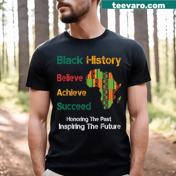 Africa map design in Kente cloth style on t-shirt