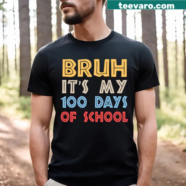 100th day of school t-shirt with playful typography for boys