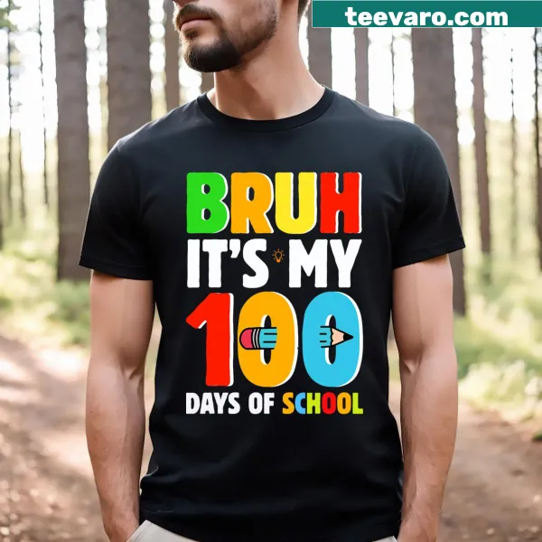Funny 100 days of school T-shirt for kids