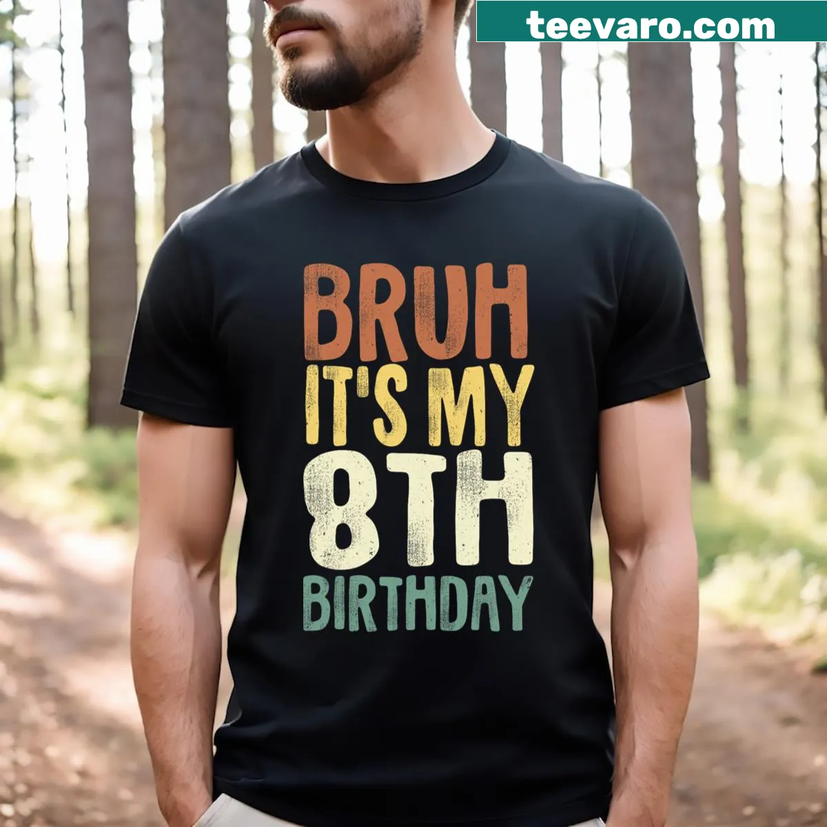 Fun birthday design for 8-year-old's T-shirt — on a men's t-shirt