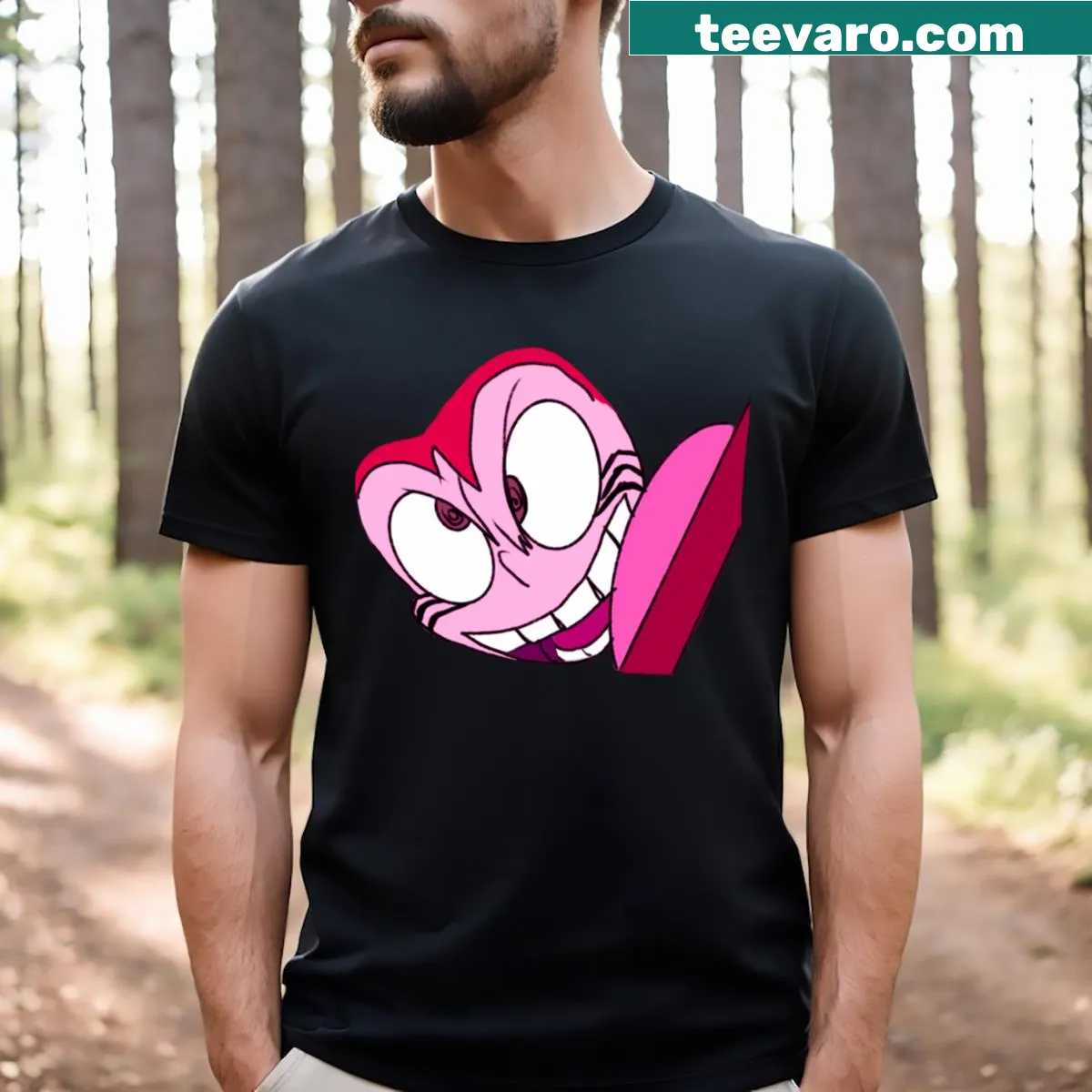 Cartoon design of Spinel from Steven Universe with a playful expression — on a men's t-shirt