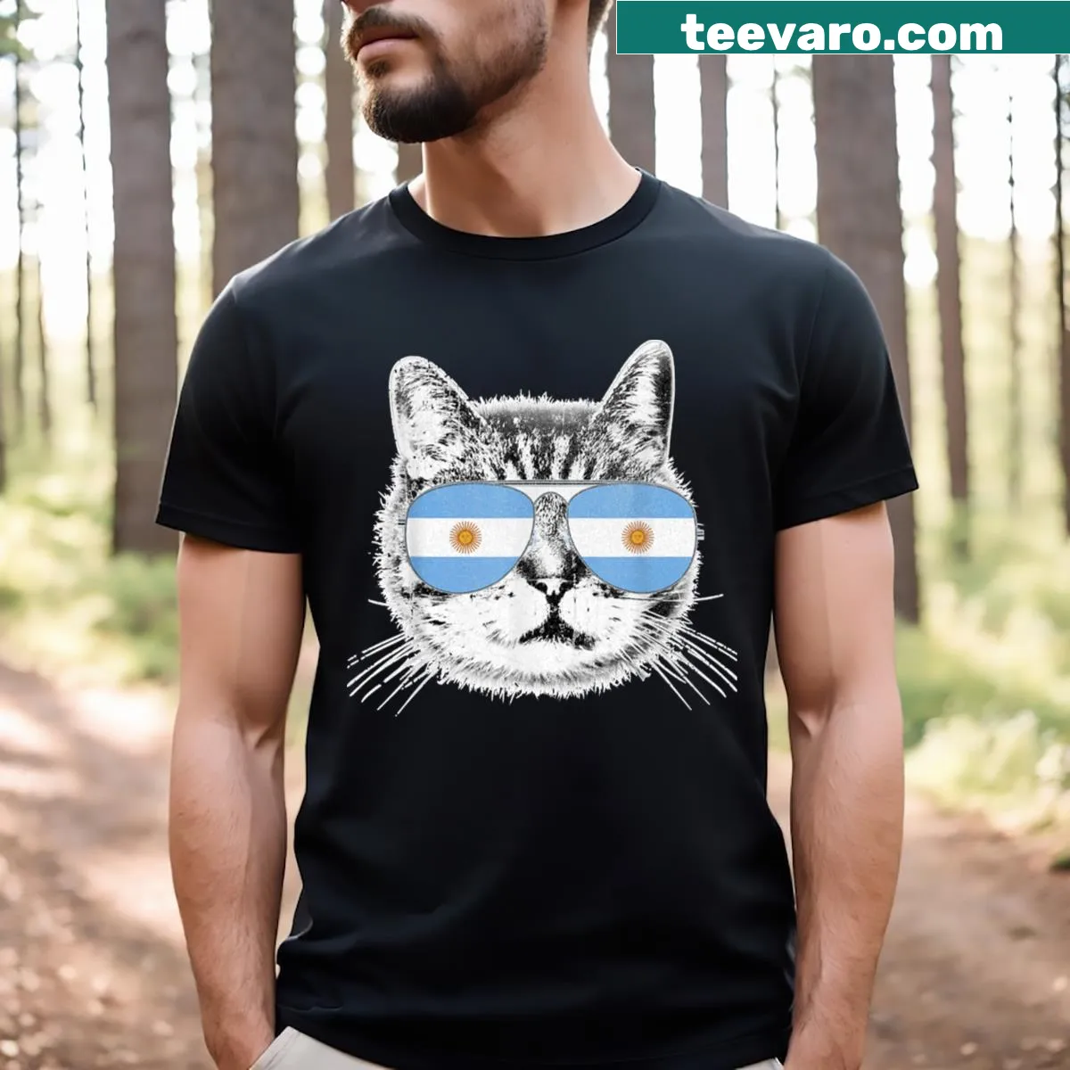 Pride-themed Cat Lover t-shirt featuring cat graphics and rainbow colors — on a men's t-shirt