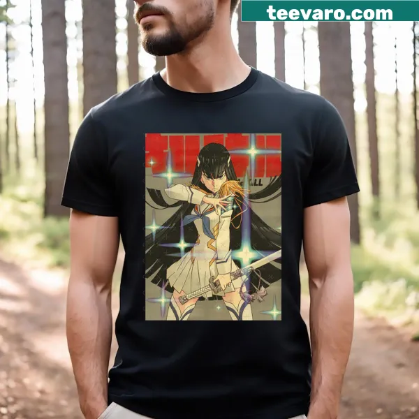 Artwork inspired by Kill La Kill anime on a T-shirt