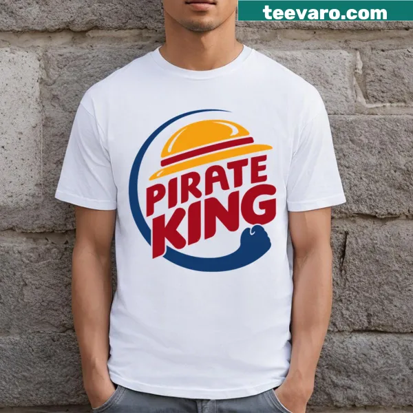 Playful pirate king graphic on a t-shirt for kids