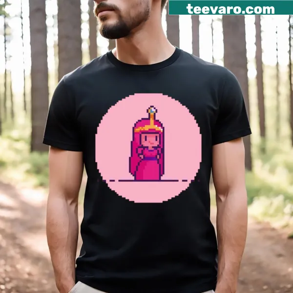 Illustrated T-shirt featuring Princess Bubblegum from Adventure Time