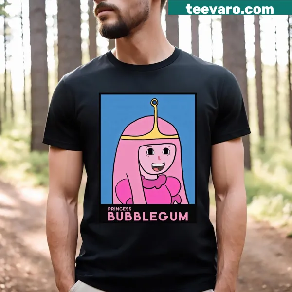 T-shirt featuring a humorous illustration of Princess Bubblegum's funny face