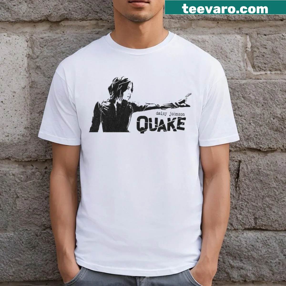 Dynamic T-shirt with a design reflecting seismic power and adventure — on a men's t-shirt
