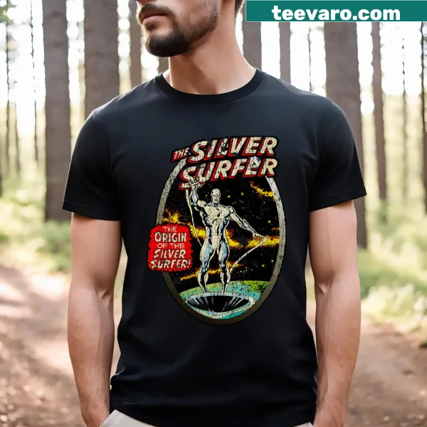 Vintage-style Silver Surf 1978 t-shirt featuring cartoon graphics