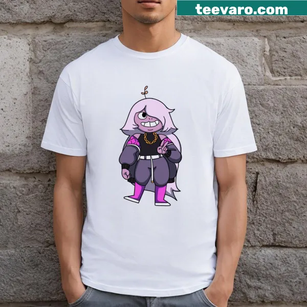 Amethyst from Steven Universe graphic T-shirt featuring a playful design