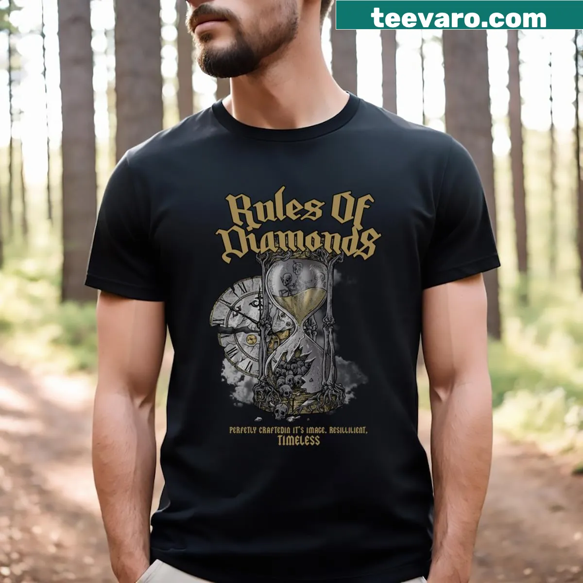 Inspirational t-shirt featuring the phrase 'Time Is Life' — on a men's t-shirt