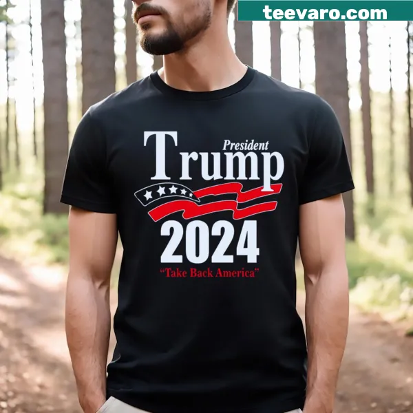 Patriotic t-shirt with the phrase 'Take Back America' inspired by Trump