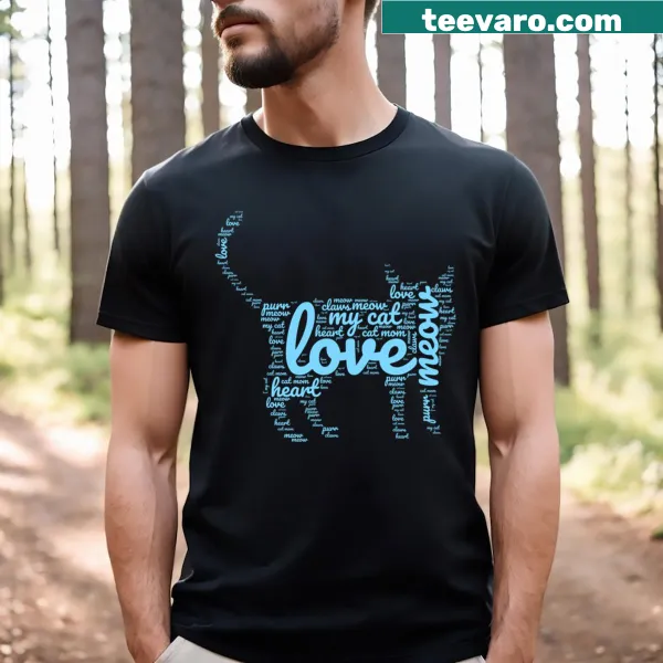 T-shirt featuring the word 'Cat' in playful lettering