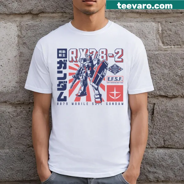 Gundam EFSF T-shirt featuring a bold emblem design