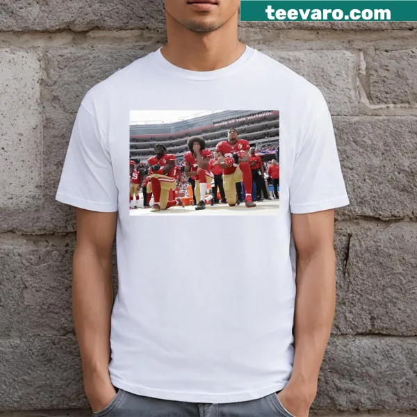 Graphic honoring Colin Kaepernick on a casual shirt
