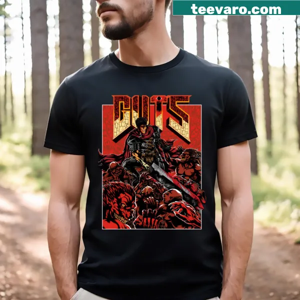 Illustration of a fierce warrior on a fantasy-themed t-shirt
