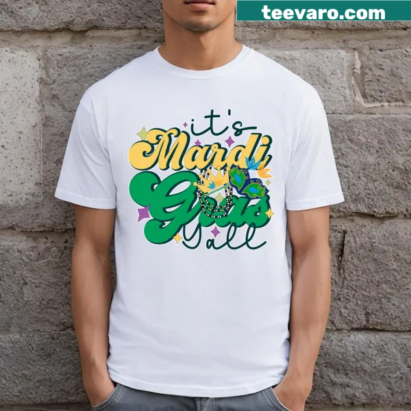 Typography T-shirt celebrating Mardi Gras