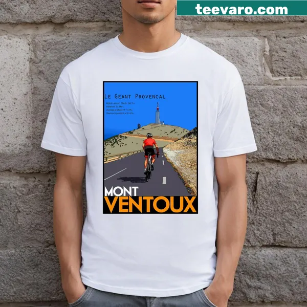Illustrated Mont Ventoux graphic on T-shirt